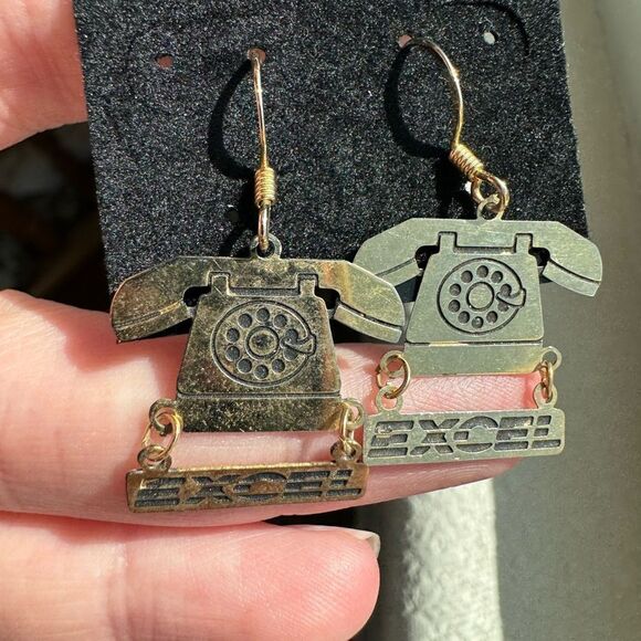 Vintage Excel Energy Telephone Earrings - Picture 1 of 3
